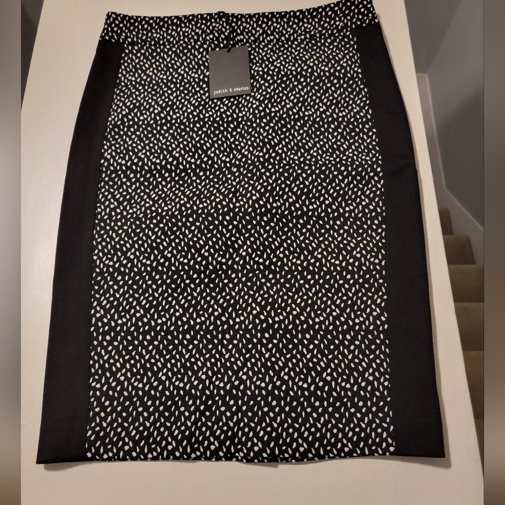 Judith & Charles Black and White Pencil Skirt - Size 10